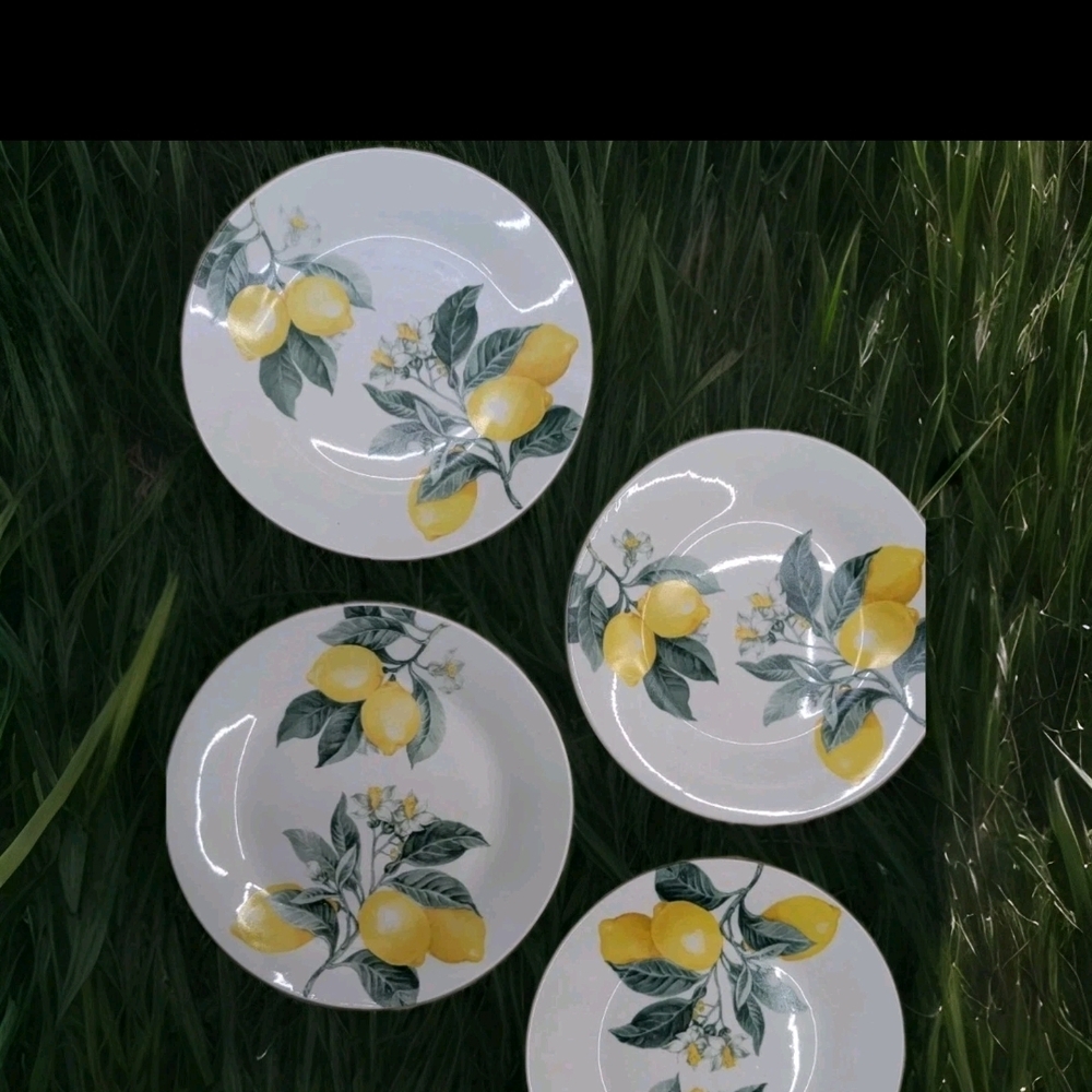Tuscan Lemon Design Salad Plates By Royal Norfolk NWT- Set of 6 Discontinued